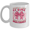 Groovy It's My Birthday Girls Women Teens Coquette Bow Bday Mug | siriusteestore