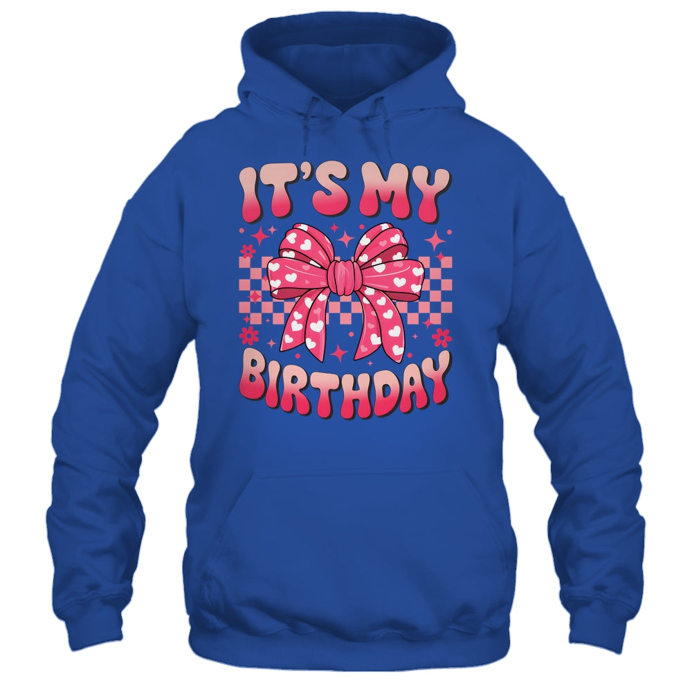 Groovy It's My Birthday Girls Women Teens Coquette Bow Bday Shirt & Tank Top | siriusteestore