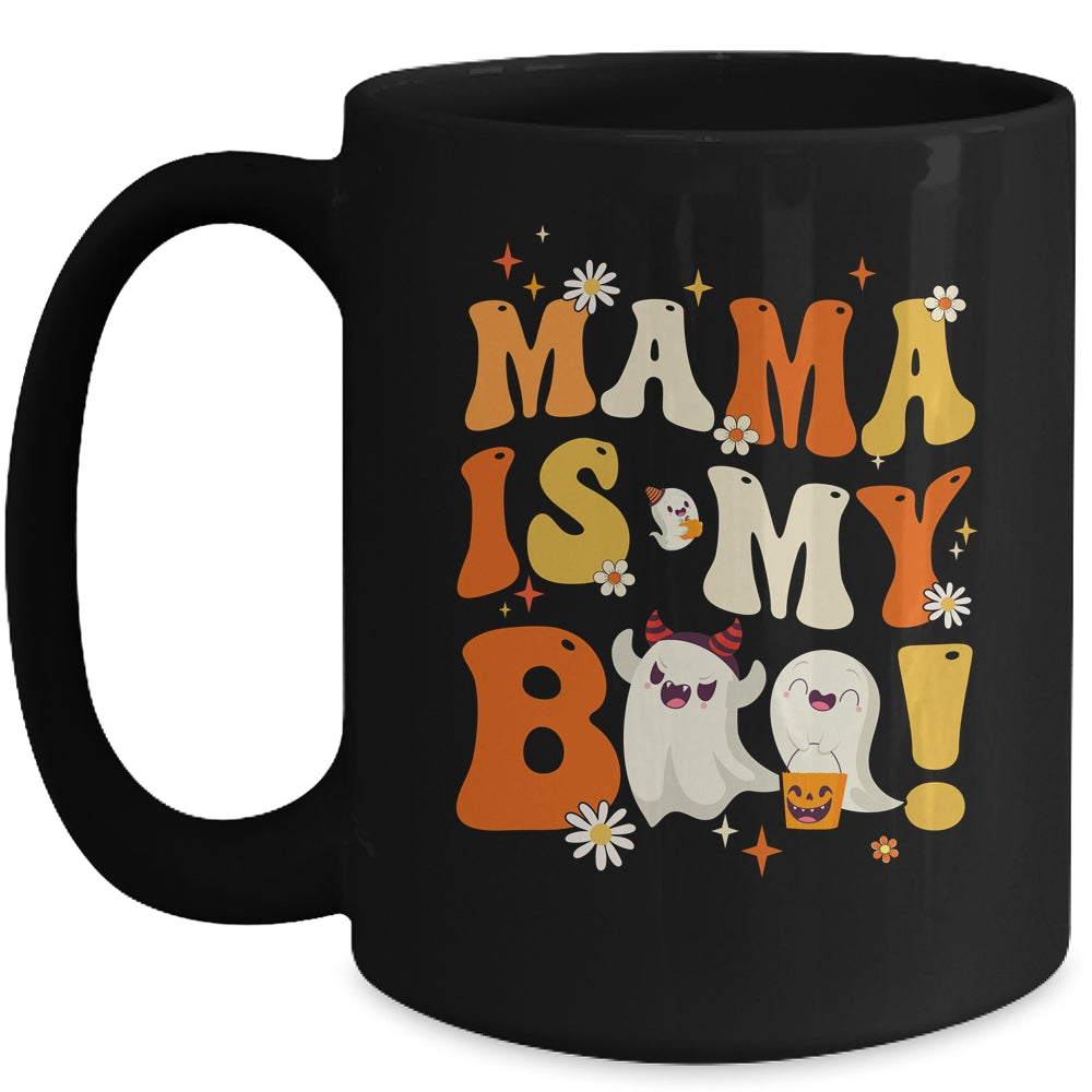 Groovy Mama Is My Boo Halloween Boys Girls Kids Mug | siriusteestore