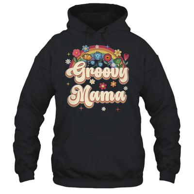 Groovy Mama Retro Hippie Peace Sign Floral Mothers Day Shirt & Tank Top | siriusteestore