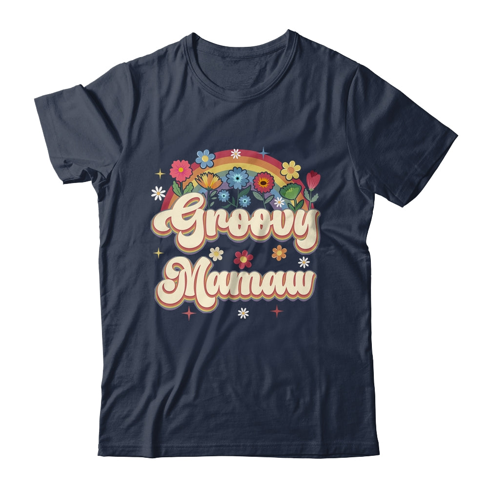 Groovy Mamaw Retro Hippie Peace Sign Floral Mothers Day Shirt & Tank Top | siriusteestore