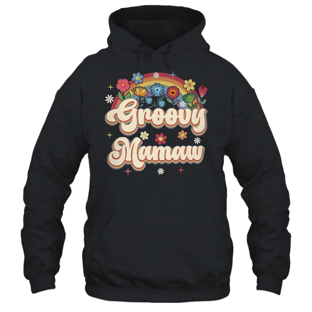 Groovy Mamaw Retro Hippie Peace Sign Floral Mothers Day Shirt & Tank Top | siriusteestore