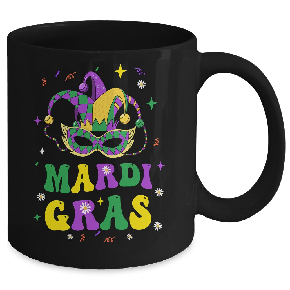 Groovy Mardi Gras Party Festival Kids Men Women Outfit Mug | siriusteestore