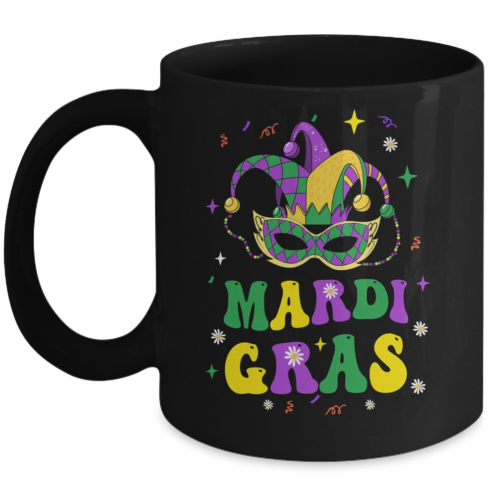 Groovy Mardi Gras Party Festival Kids Men Women Outfit Mug | siriusteestore