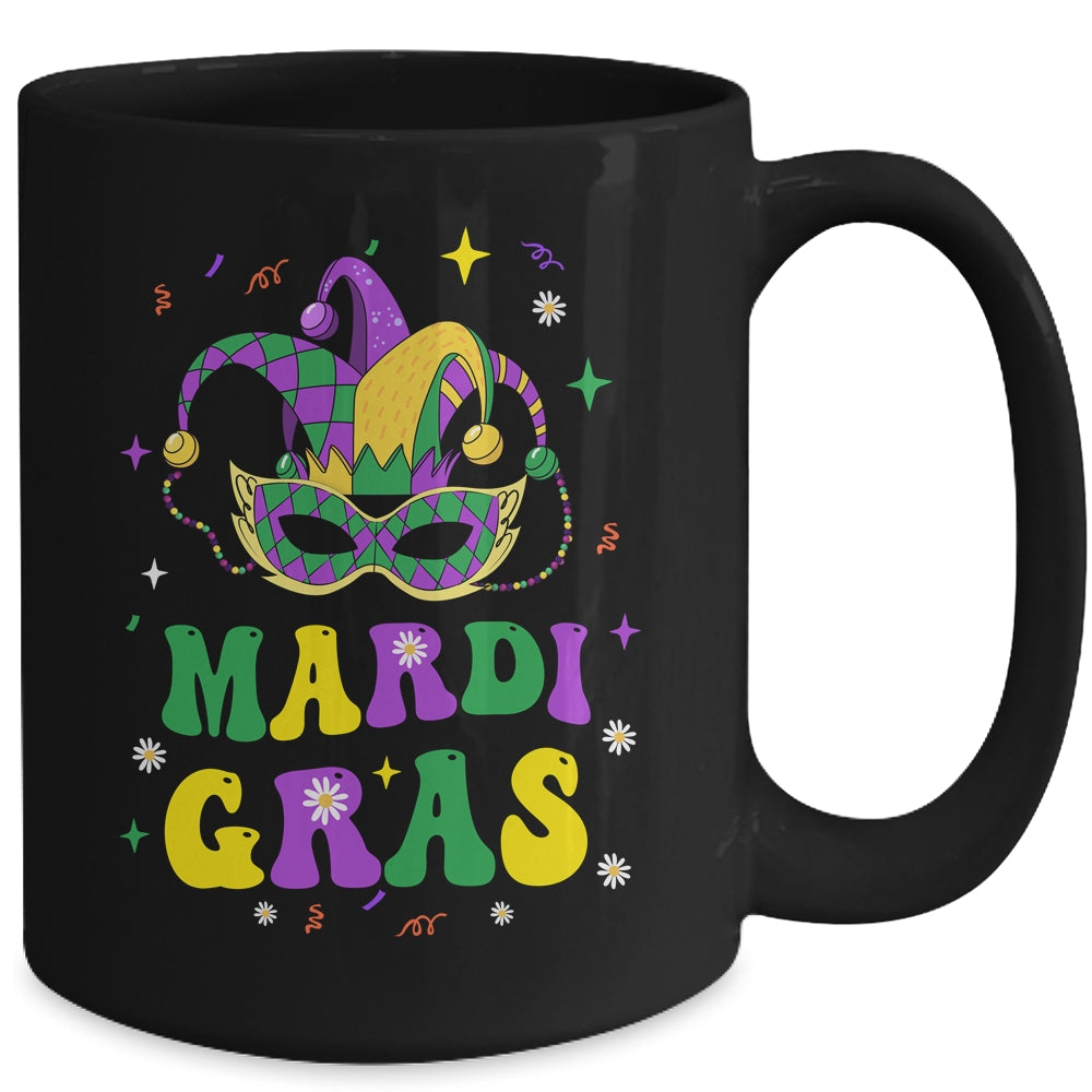 Groovy Mardi Gras Party Festival Kids Men Women Outfit Mug | siriusteestore