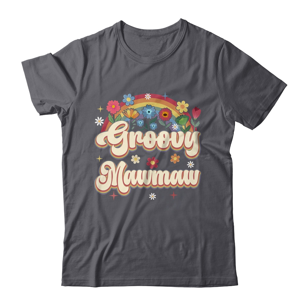 Groovy Mawmaw Retro Hippie Peace Sign Floral Mothers Day Shirt & Tank Top | siriusteestore