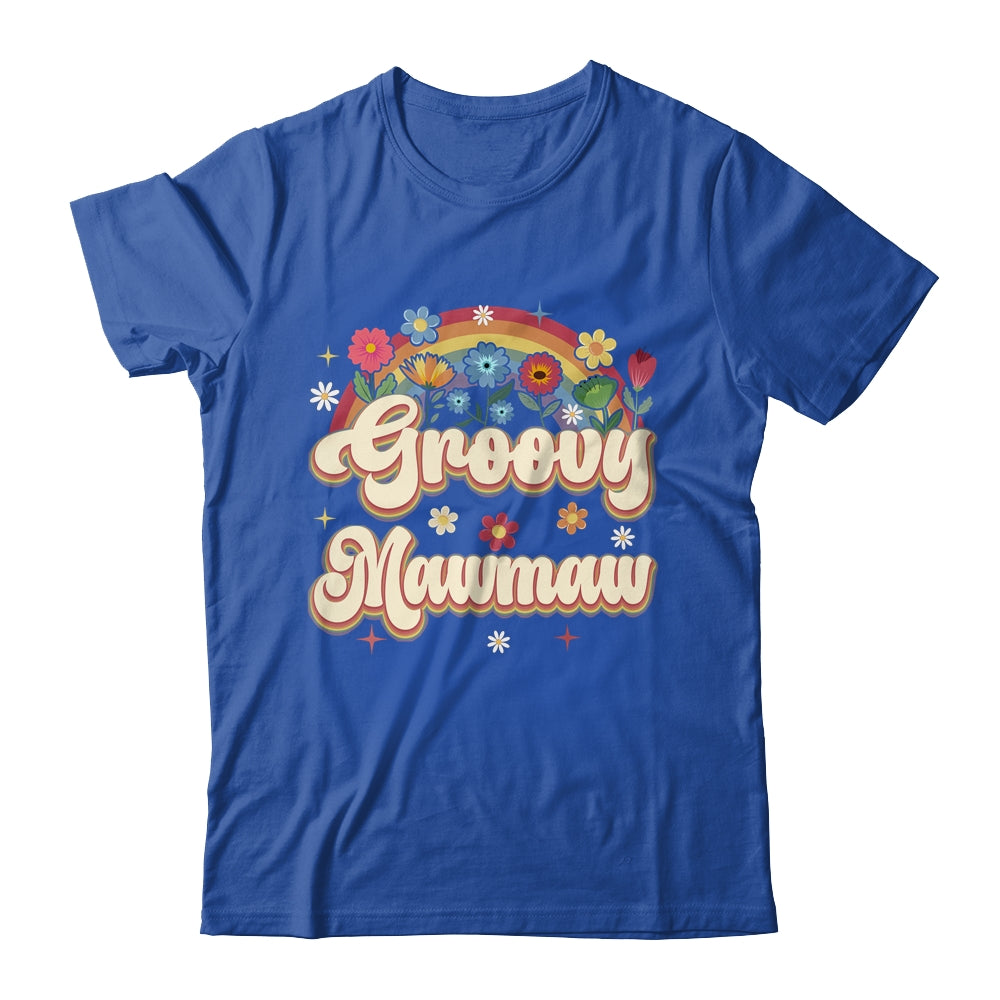 Groovy Mawmaw Retro Hippie Peace Sign Floral Mothers Day Shirt & Tank Top | siriusteestore