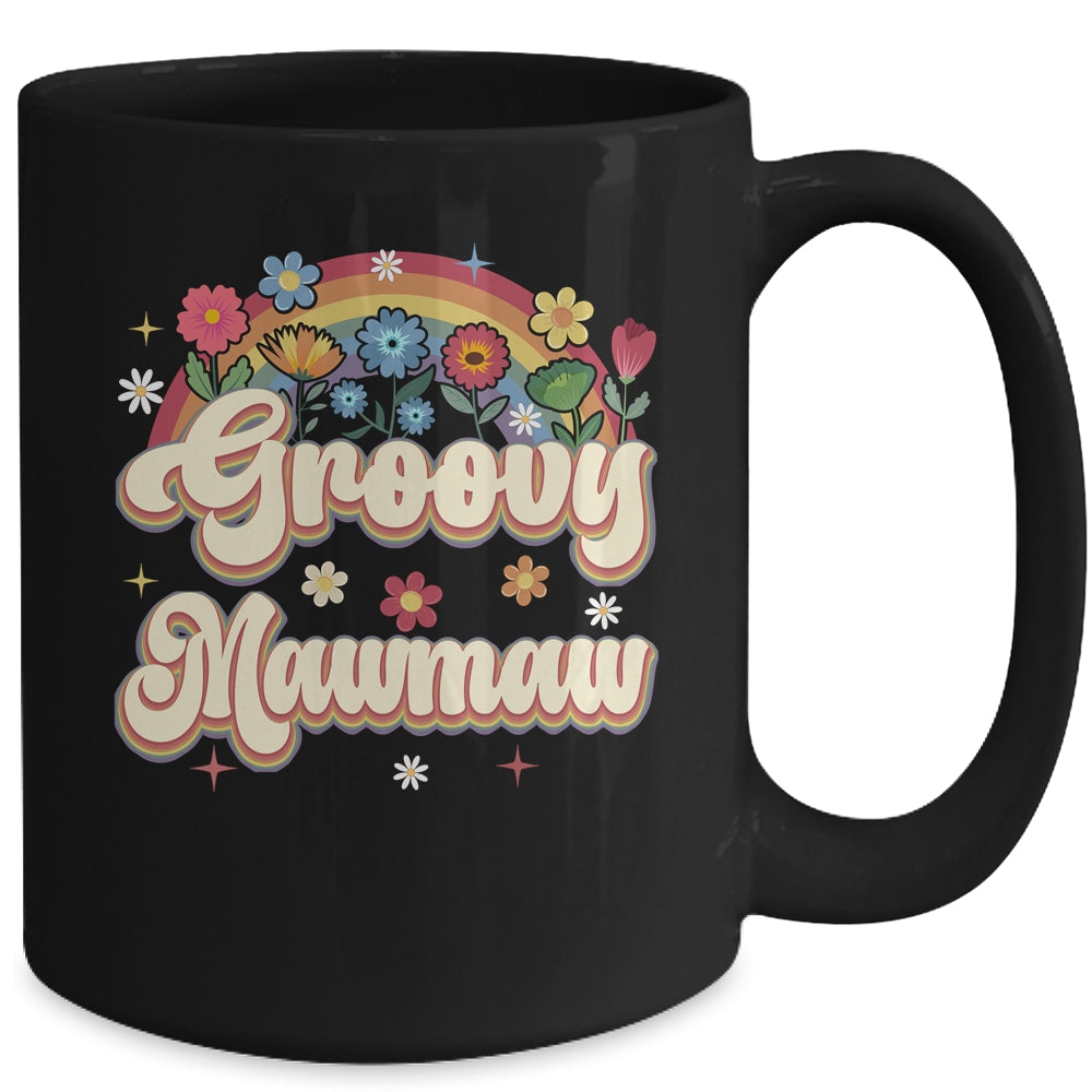 Groovy Mawmaw Retro Hippie Peace Sign Floral Mothers Day Mug | siriusteestore