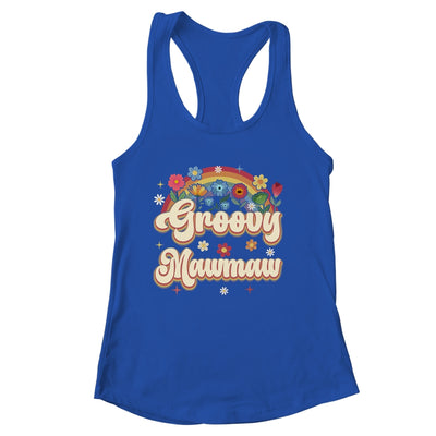 Groovy Mawmaw Retro Hippie Peace Sign Floral Mothers Day Shirt & Tank Top | siriusteestore