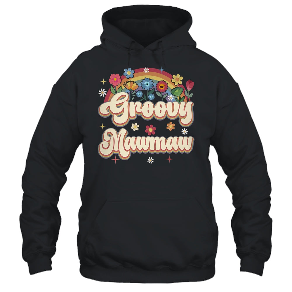 Groovy Mawmaw Retro Hippie Peace Sign Floral Mothers Day Shirt & Tank Top | siriusteestore