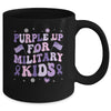 Groovy Military Child Month Purple Up For Military Kids Mug | siriusteestore