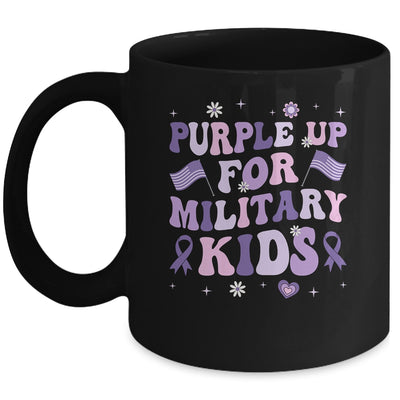 Groovy Military Child Month Purple Up For Military Kids Mug | siriusteestore