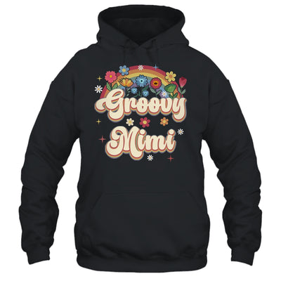 Groovy Mimi Retro Hippie Peace Sign Floral Mothers Day Shirt & Tank Top | siriusteestore