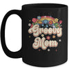 Groovy Mom Retro Hippie Peace Sign Floral Mothers Day Mug | siriusteestore