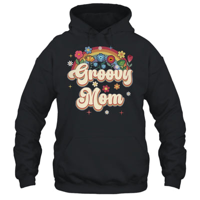 Groovy Mom Retro Hippie Peace Sign Floral Mothers Day Shirt & Tank Top | siriusteestore