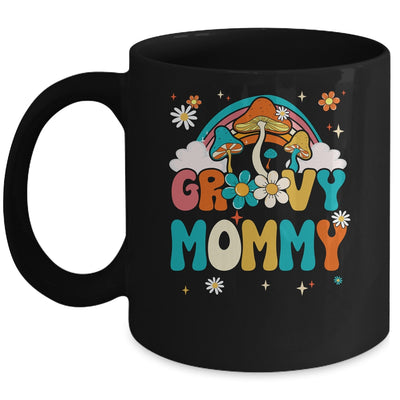 Groovy Mommy Birthday Party Theme Decorations Rainbow Family Mug | siriusteestore