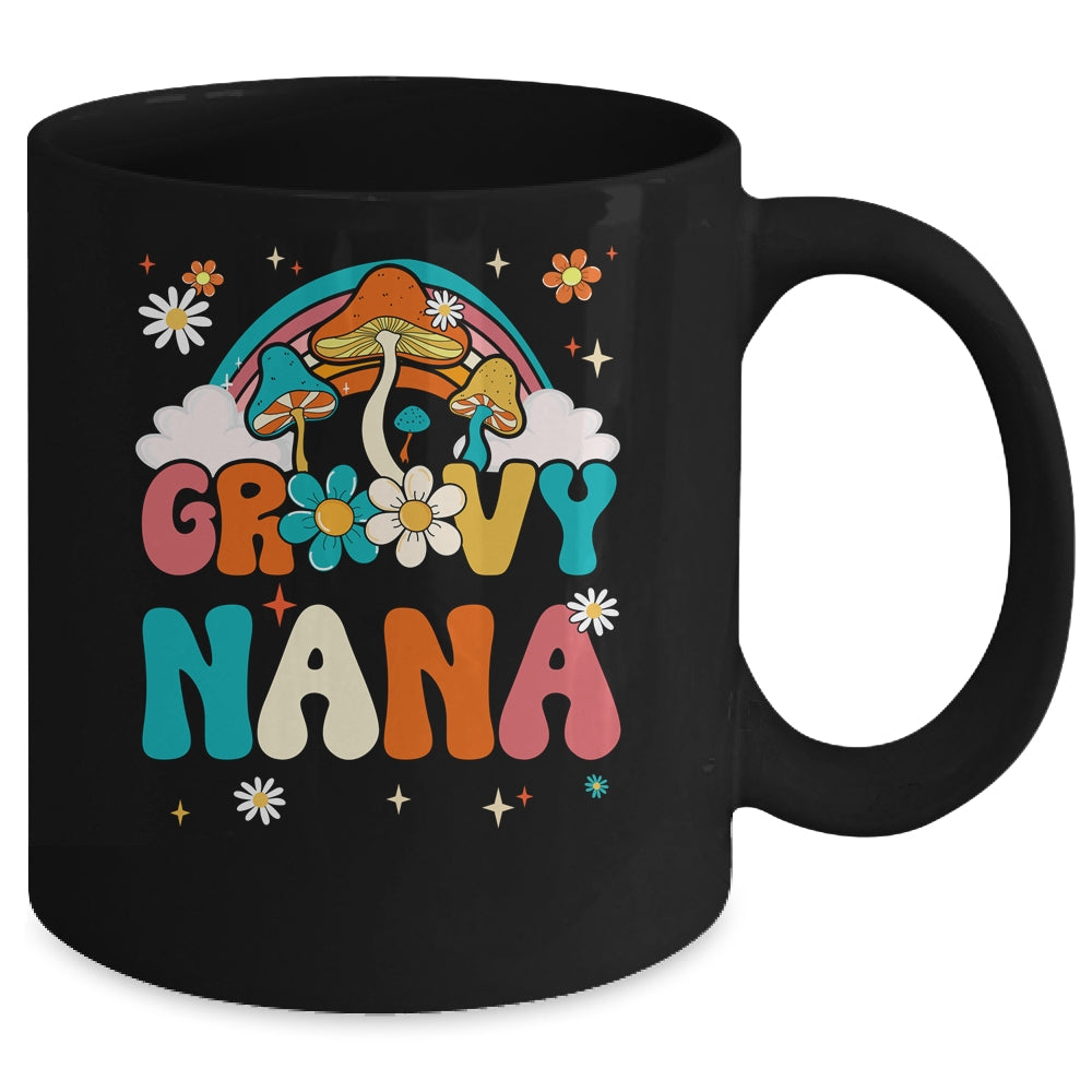 Groovy Nana Birthday Party Theme Decorations Rainbow Family Mug | siriusteestore
