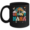 Groovy Nana Birthday Party Theme Decorations Rainbow Family Mug | siriusteestore