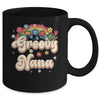 Groovy Nana Retro Hippie Peace Sign Floral Mothers Day Mug | siriusteestore