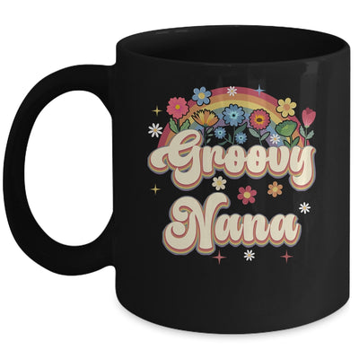 Groovy Nana Retro Hippie Peace Sign Floral Mothers Day Mug | siriusteestore