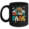 Groovy Papa Birthday Party Theme Decorations Rainbow Family Mug | siriusteestore