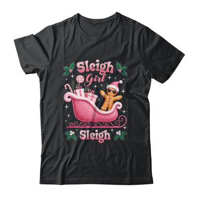 Groovy Pink Christmas Candy Sleigh Girl Gingerbread Holiday Shirt & Sweatshirt | siriusteestore