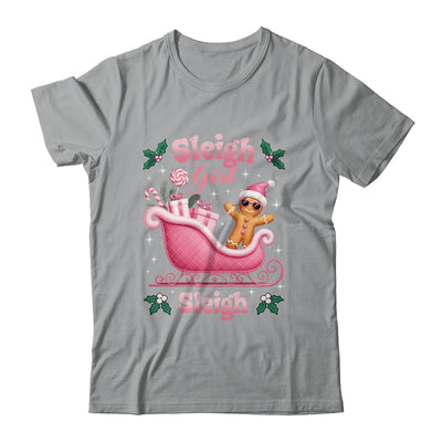 Groovy Pink Christmas Candy Sleigh Girl Gingerbread Holiday Shirt & Sweatshirt | siriusteestore