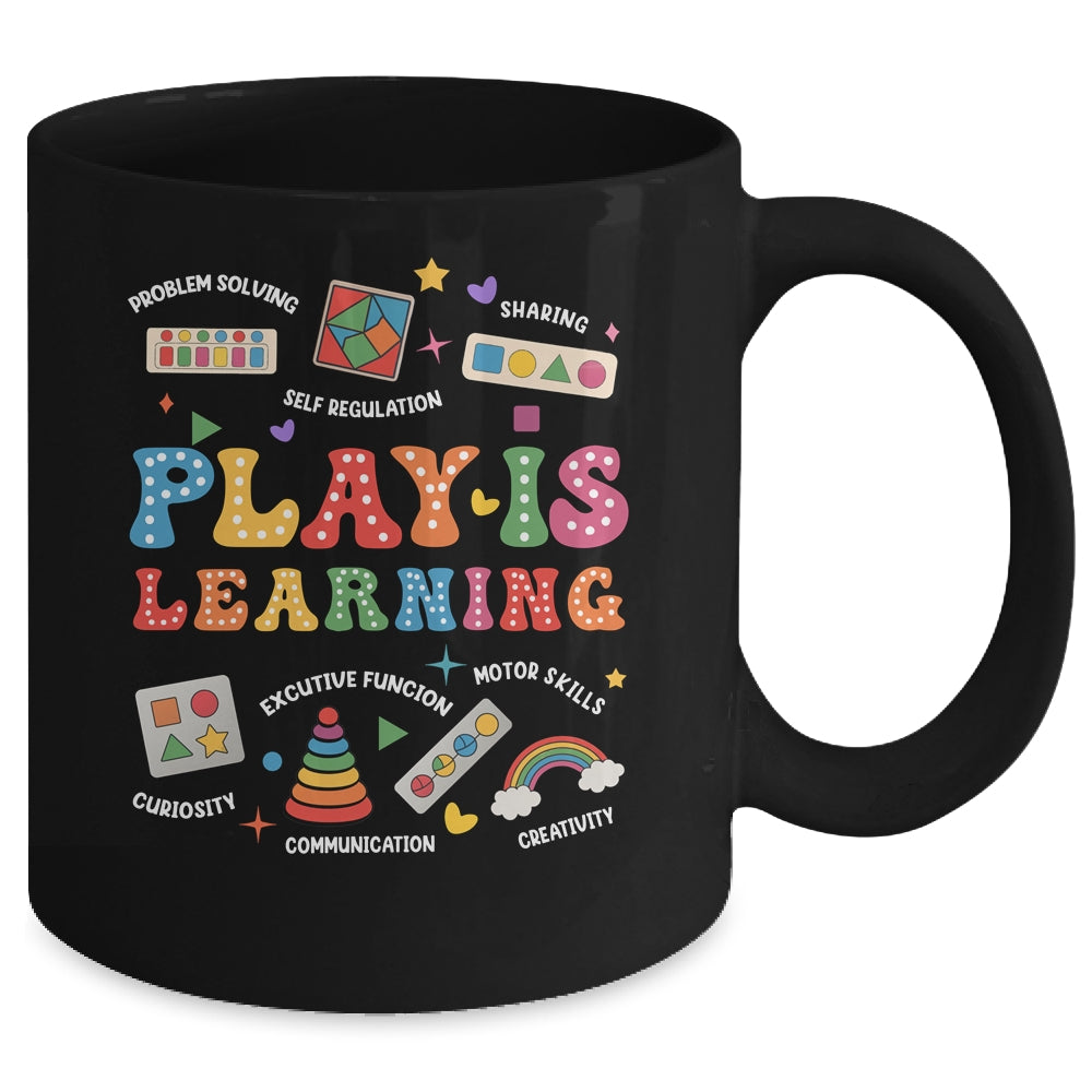Groovy Play Is Learning Kindergarten Teacher Appreciation Mug | siriusteestore
