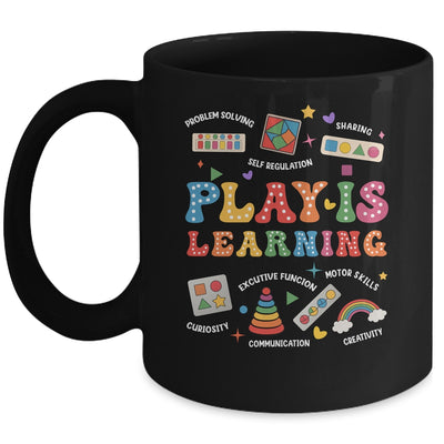 Groovy Play Is Learning Kindergarten Teacher Appreciation Mug | siriusteestore