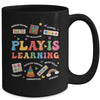 Groovy Play Is Learning Kindergarten Teacher Appreciation Mug | siriusteestore