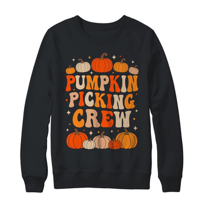Groovy Pumpkin Picking Crew Matching Family Group Autumn Shirt & Sweatshirt | siriusteestore