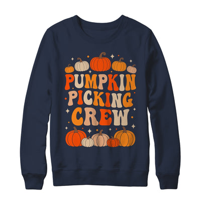 Groovy Pumpkin Picking Crew Matching Family Group Autumn Shirt & Sweatshirt | siriusteestore