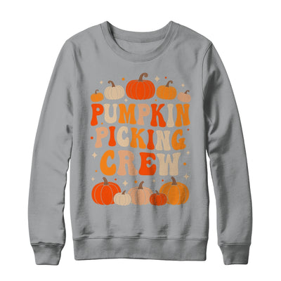 Groovy Pumpkin Picking Crew Matching Family Group Autumn Shirt & Sweatshirt | siriusteestore