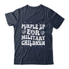 Groovy Purple Up For Military Kids Military Child Month Shirt & Hoodie | siriusteestore