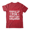 Groovy Purple Up For Military Kids Military Child Month Shirt & Hoodie | siriusteestore