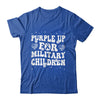 Groovy Purple Up For Military Kids Military Child Month Shirt & Hoodie | siriusteestore