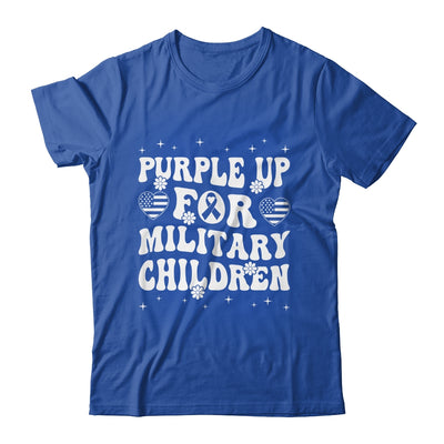 Groovy Purple Up For Military Kids Military Child Month Shirt & Hoodie | siriusteestore