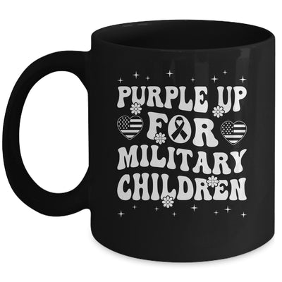 Groovy Purple Up For Military Kids Military Child Month Mug | siriusteestore