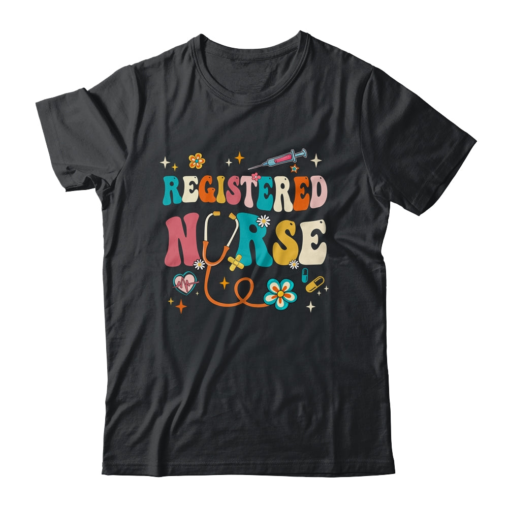 Groovy RN Registered Nurse Week Nursing Stethoscope Cute Shirt & Tank Top | siriusteestore