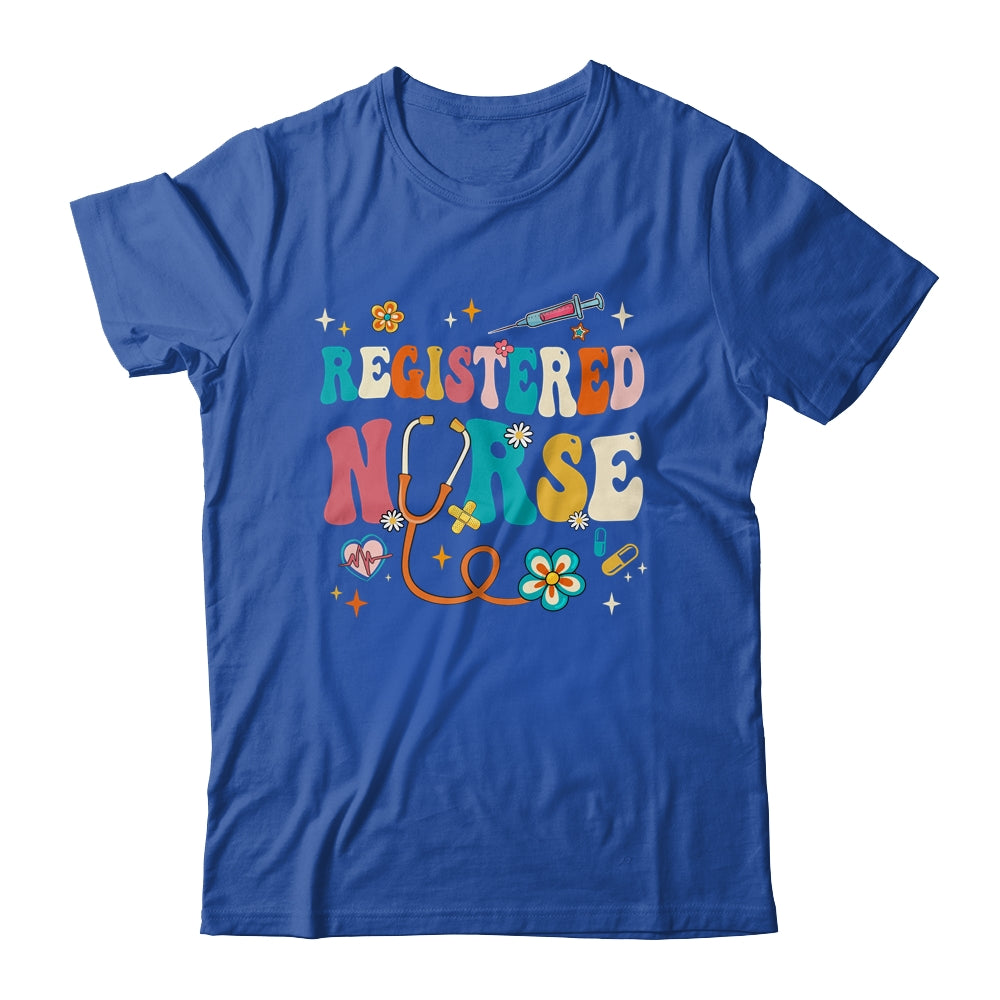 Groovy RN Registered Nurse Week Nursing Stethoscope Cute Shirt & Tank Top | siriusteestore