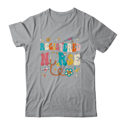 Groovy RN Registered Nurse Week Nursing Stethoscope Cute Shirt & Tank Top | siriusteestore