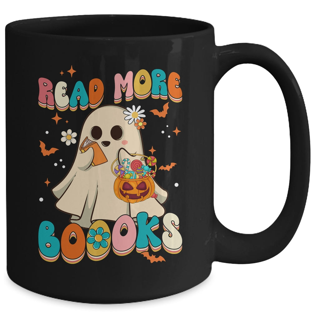 Groovy Read More Books Cute Ghost Boo Funny Halloween Kids Mug | siriusteestore