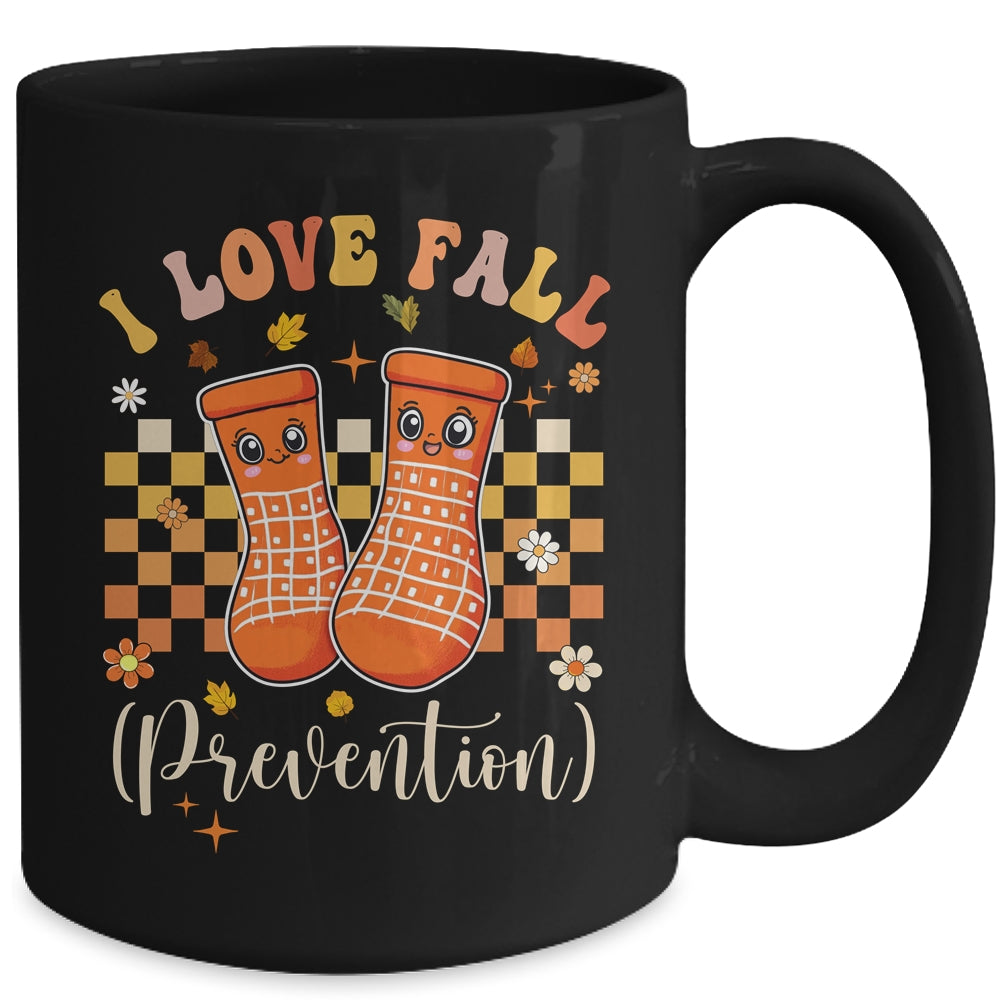 Groovy Retro I Love Fall Prevention Fall Physical Therapy Mug | siriusteestore
