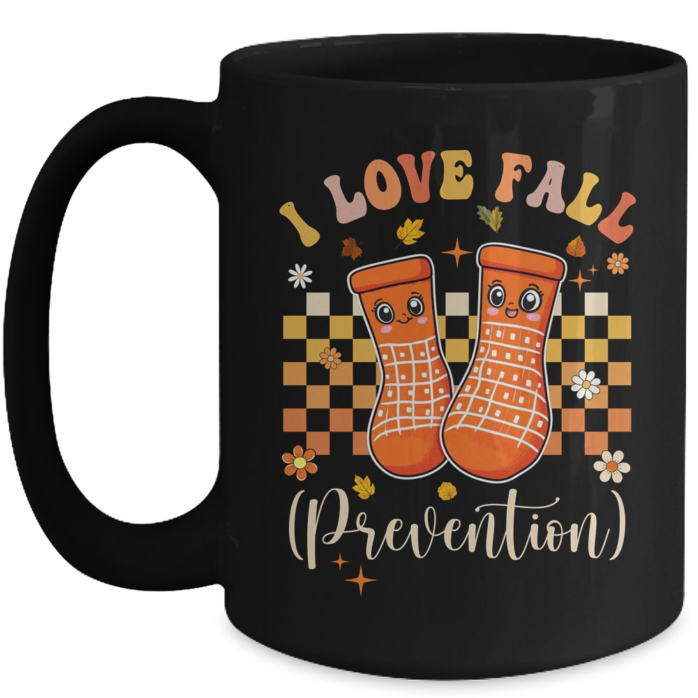 Groovy Retro I Love Fall Prevention Fall Physical Therapy Mug | siriusteestore