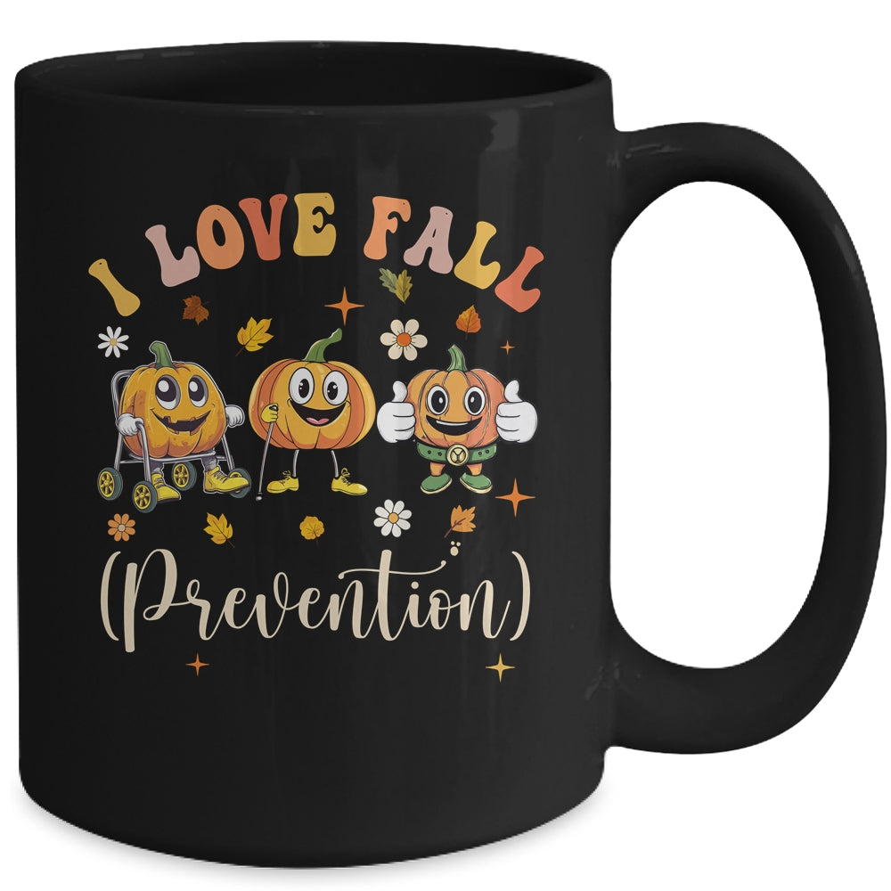 Groovy Retro I Love Fall Prevention Funny Physical Therapy Mug | siriusteestore