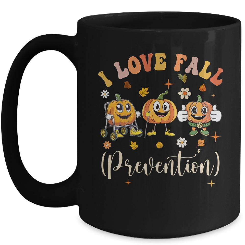 Groovy Retro I Love Fall Prevention Funny Physical Therapy Mug | siriusteestore