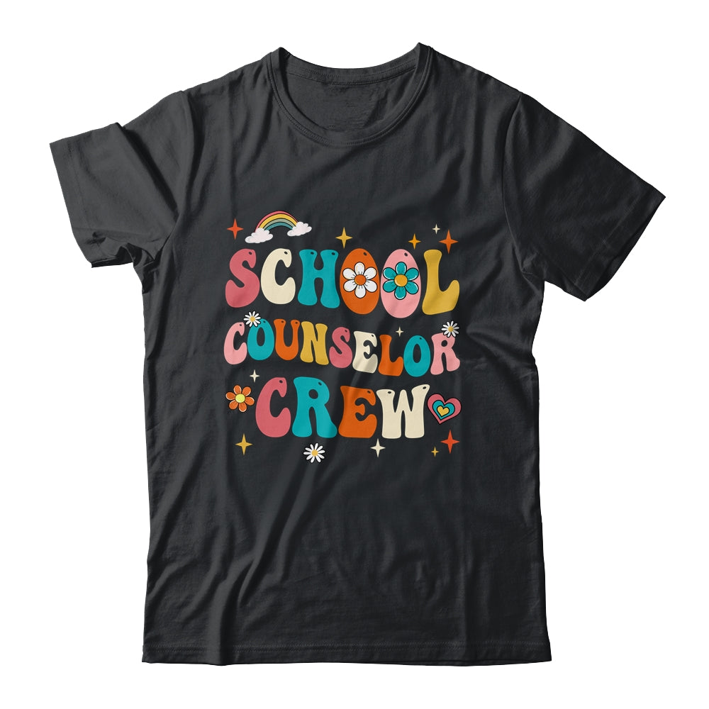 Groovy Retro School Counselor Crew Teacher Back To School Shirt & Hoodie | siriusteestore