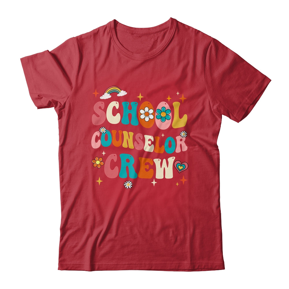 Groovy Retro School Counselor Crew Teacher Back To School Shirt & Hoodie | siriusteestore
