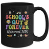 Groovy School's Out Forever Retirement 2025 Retired Teacher Mug | siriusteestore