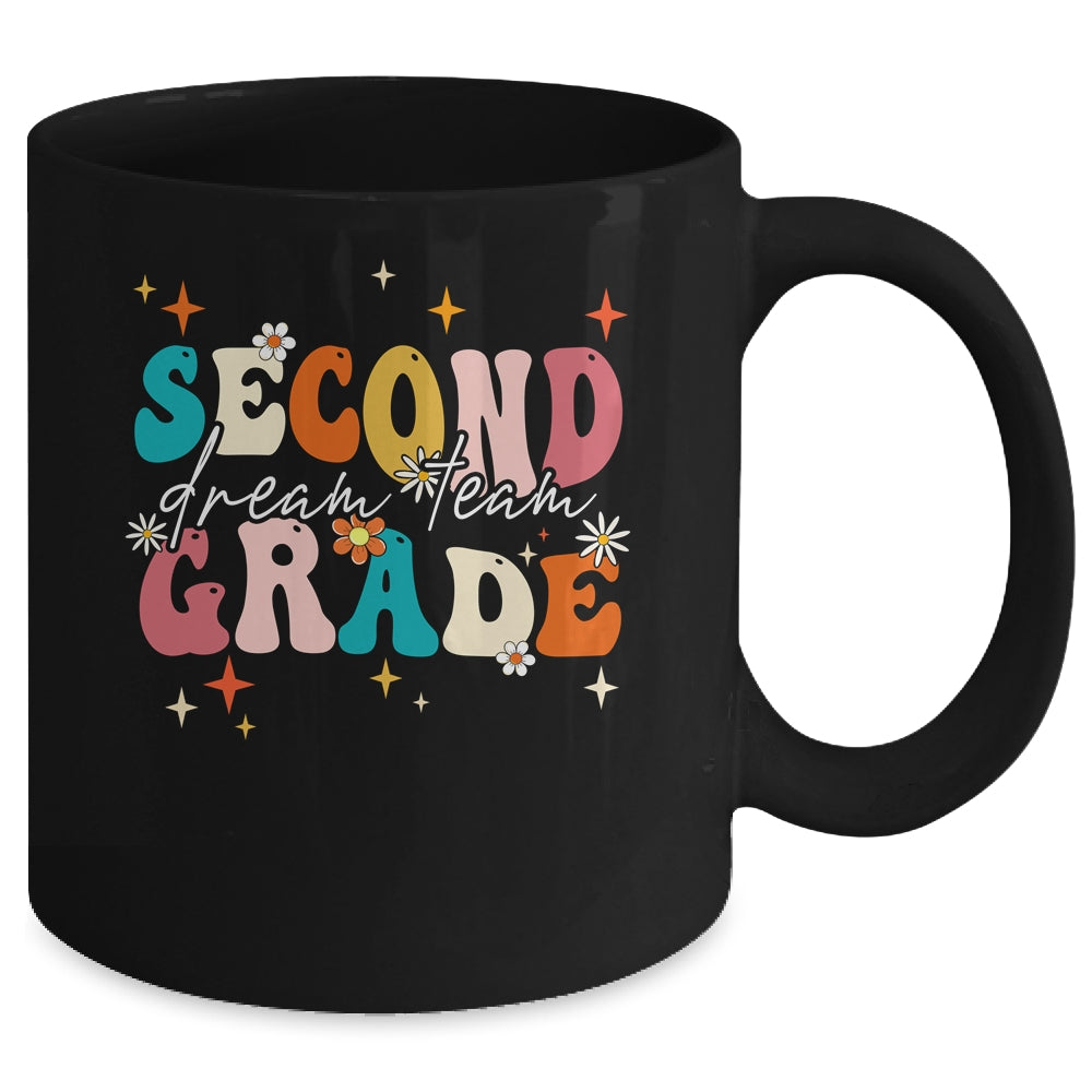 Groovy Second Grade Dream Team Back To School Teacher Kids Mug | siriusteestore
